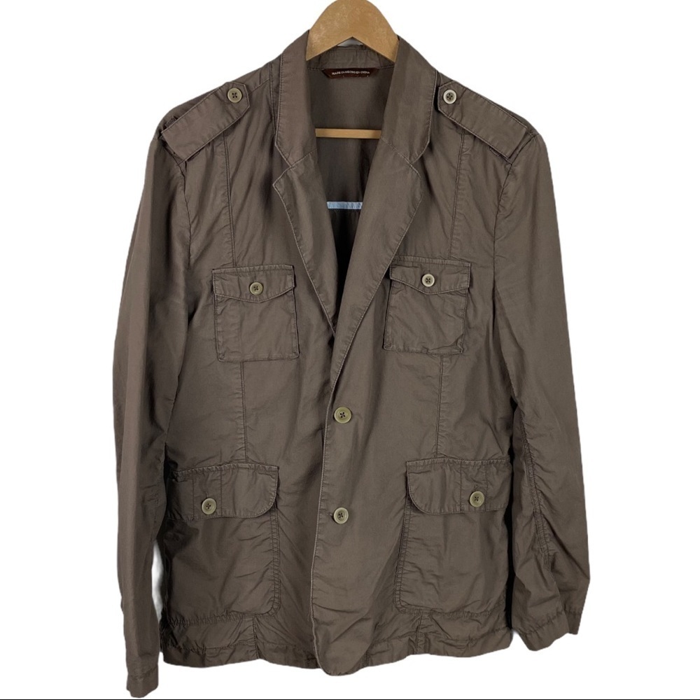 Perry Ellis Men’s Light Brown Military Jacket